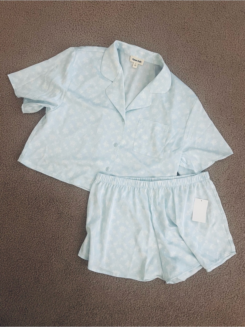 NWT Open Edit Light Blue Pajama Set